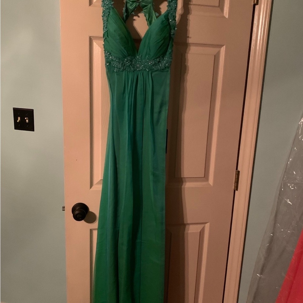 La Femme Green Prom Dress